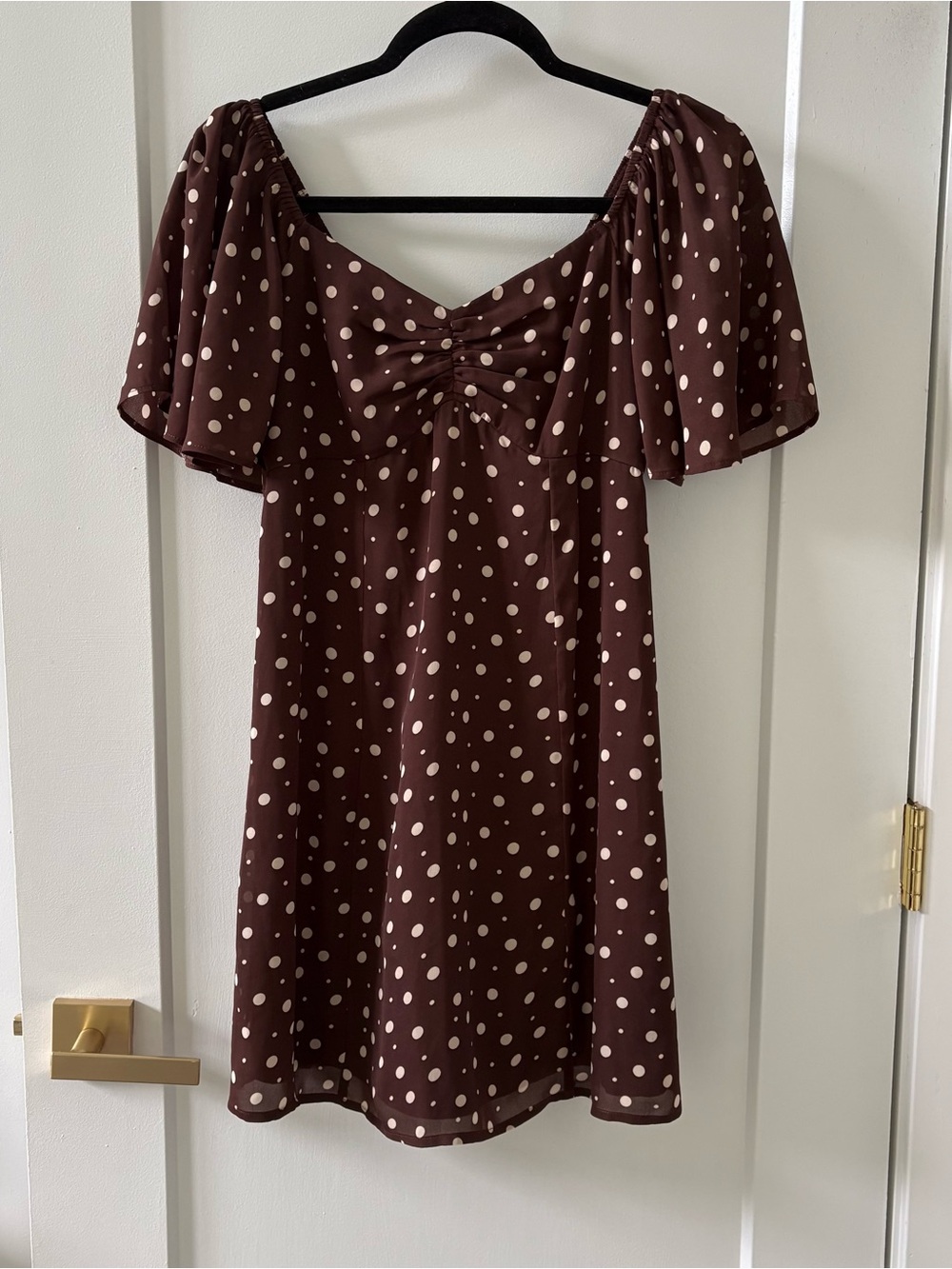 Abercrombie & Fitch Brown Polka Dot Mini Dress